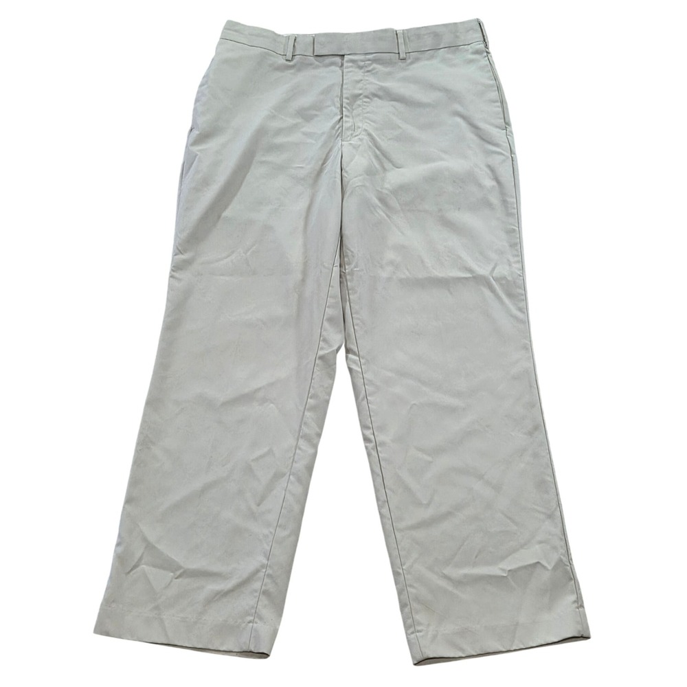 Pro Tour Golf Pants‎ Flat Front Beige Men's Trousers Lightweight 36x30